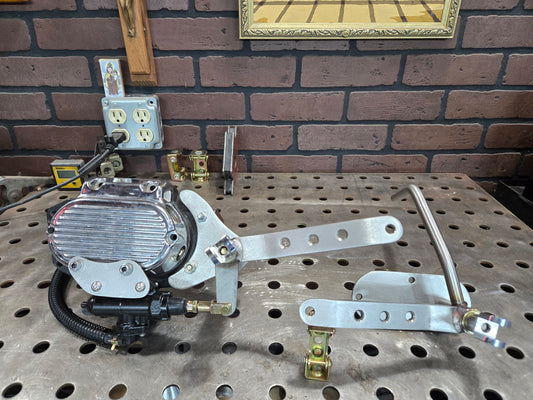 Stainless steel Mid controls for all big twins with 5 or 6  speed trans with oval inspection primary cover.