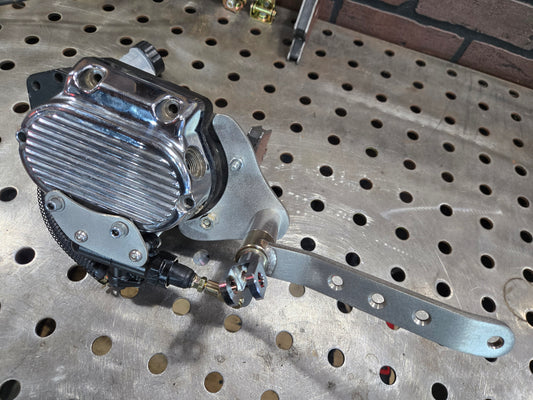 Stainless steel Mid controls for all big twins with 5 or 6  speed trans with oval inspection primary cover.